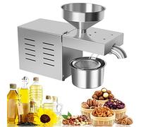 Automatic Oil Press Machine, Cold Hot Seed Oil Extractor, Stainless Steel for Nut and Sunflower Seed, Electric Oil Expeller with Thermostatic Heat Control