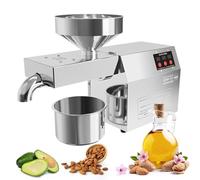 Automatic Oil Press Machine, Electric Cold/Hot Oil Maker, Stainless Steel High Oil Extractor for Flax, Peanut, Perilla Seed, Canola, Sesame