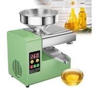 Automatic Oil Press Machine - Industrial Cold Hot Press for Nuts and Seeds, Stainless Steel Construction, Adjustable Temperature Range 40℃-300℃, Side Oil Outlet