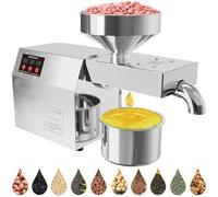 Automatic Oil Press Machine, Seeds Olive Oil,for Grain Spices Coffee Beans Corn Chinese Herb, Home Stainless Steel Oil Press, Cold Oil Squeezer Extraction Machine
