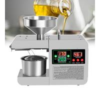 Automatic Oil Press Machine - Stainless Steel Home Expeller, Desktop Electric Oil Mill with Digital Display & Temperature Control 50-250℃, Pressing Speed 3-5KG/h