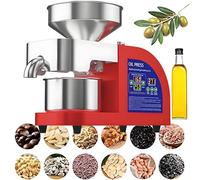 Automatic Oil Press Machine Upgrade For Home/Commercial, High Oil Output Rate And All Stainless Steel 24h Continuous Work, Intelligent Control,Healthy Oil For Peanut Sesame Walnut 1100wRed