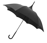 Automatic One Button Open Gothic Umbrella With Crook Handle | Full Size Black Pagoda Parasol | Waterproof & Windproof | Dark Wing Design for Lovers of Unique Style