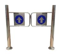 Automatic One-Way Stainless Steel Swing Door for Supermarkets, Stores, Libraries & Warehouses - Durable 70x97 cm Entrance/Exit Solution, Sleek Silver Design