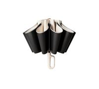 Automatic Open And Close Functional Umbrella With Carabiner Handle, Sturdy Folding Umbrella No Flip With Reflective Rim, Inverted Umbrella Sun-proof Wind-proof For Sunny&Rainy Day, 49'' (Beige White)