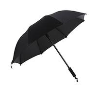 Automatic Open Carbon Fiber Long-handled Umbrella Large Windproof Sun Protection Outdoor Strong Durable Umbrellas (color : Black)