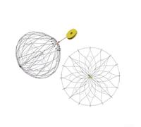 Automatic Open Close Fish Crab Trap Net Cage Made of Steel Wire Mesh for Underwater Use Suitable for Shrimp Fishing (62cm20 silk)