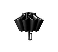 Automatic Open Close Functional Umbrella With Carabiner Handle, Sturdy Folding Umbrella No Flip With Reflective Rim, Inverted Umbrella Sun-proof Wind-proof For Sunny&Rainy Day, 49'' (Obsidian Black)