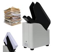 Automatic Paper Jogger,500 Page Capacity, 18000RPM High Speed Alignment, 6000R/Min Vibration, Static Removal for Offices Envelopes Cards A4 A5 A6 Compatible