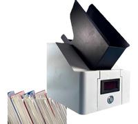 Automatic Paper Jogger, Desktop Paper Sorting Machine with Adjustable Frame Width and Guide Corners, for Office and Bank Document Organization