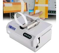 Automatic Paper Tape Binding Machine, Intelligent Banknote Bundler, 30 Bundles/Min, Counting Function, Hot Melt Cross Binding, for Bank, Office, Retail, Tie Bills Receipts Paper(Machine+3 Rolls)