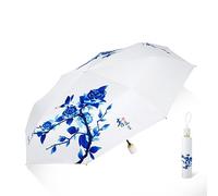 Automatic Parasol Sunny and Rainy Flower Umbrella for Womens Folding Umbrellas