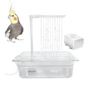 Automatic parrot bath, automatic parrot, bird water pressure adjustable, parakeet shower with adjustable water pressure, housing birds for African pole grey