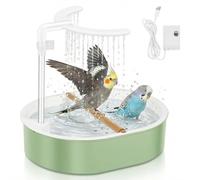 Automatic Parrot Bathtub Bird Shower Bath USB Electric Budgie Bath, 26 Evenly Distributed Water Outles Large Capacity Parrot Shower Circulating Water Bathtub for Cockatiel Lovebird Bird Parrots