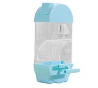 Automatic Parrot Feeder - Automatic Bird Feeder for Cage, Transparent Bird Feeder House Shape for Parakeets | Large Capacity Drink Container, A