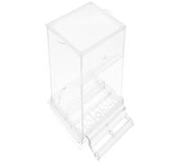 Automatic Parrot Feeder for Cage, Acrylic Bird Food Holder | Design with 360 Degree Observation, Removable Lid, Easy Food Removal, for Home Use