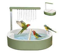 Automatic Parrot Shower Bath with Pump, Automatic Bird Bath Circulating Water Large Parakeet Bathtub Bird Shower Fountain for Budgies, Cockatiels, Conures, Lovebird, African Grey (1set)