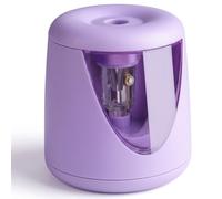 Automatic Pencil Sharpener, Battery Powered, Purple Scalloped Lamp Sha | Smooth Even Sharpening, Safe for Kids, Ideal for School & Home Use