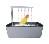 Automatic Pet Bird Shower - Parrot Bath Tub, Cage Bath Accessory | USB Bird Bathing Toy, Small Cleaning Tub, Interactive Water Shower for Cockatiels, Parakeets, Conures in Home Cages