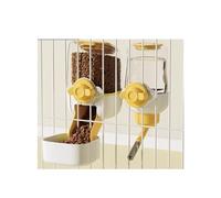 Automatic Pet Cage Automatic Water Dispenser, Dog Hanging Kettle, Cat Feeder Pet Feeder(Yellow)