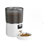 Automatic Pet Feeder 4L, Smart WiFi Dog and Cat Feeder with Timer, Remote Control via App, Dual Power, Anti-Clog Design(4L Button Version White)