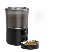 Automatic Pet Feeder 4L, Smart WiFi Dog and Cat Feeder with Timer, Remote Control via App, Dual Power, Anti-Clog Design(Black WIFI version feeder)