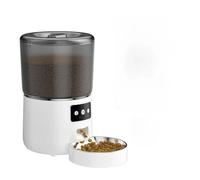 Automatic Pet Feeder 4L, Smart WiFi Dog and Cat Feeder with Timer, Remote Control via App, Dual Power, Anti-Clog Design(White WIFI version feeder)