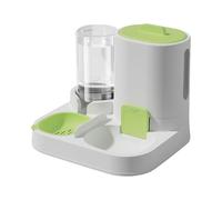 Automatic Pet Feeder and Water Dispenser Combo with Automatic Water Stop, 1600ml Food & 800ml Water Capacity, Compact Feeding Station for Cats and Small Dogs- Green