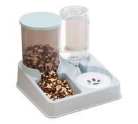 Automatic Pet Feeder - Cats Feeder with Water Bowl, 2-in-1 Dog Food Dispenser | Non-Slip Design Easy to Clean Pet Feeding Solution, Detachable Dry Food Feeder and Water Dispenser for Kittens, Puppies