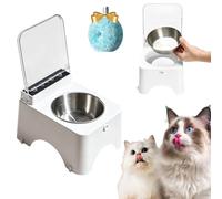 Automatic Pet Feeder, Stainless Steel & Abs Smart Sensor Food Bowl, Motion Activated Open Close Design, For Cats & Small Dogs Indoor Daily Feeding，Plug-in - Stainless steel