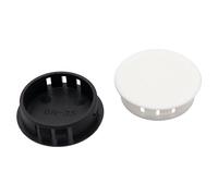 Automatic Pet Feeder (Suitable for Cats and Dogs) 50PCS White Furniture Hole Cover Plastic Decorative Hole Desktop Cable Grommet Black Snap Cap Round Large Capacity Model(Black,14mm)