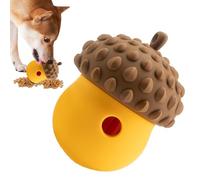 Automatic pet feeder Treat Dispenser for Dogs, Dog Food Dispenser, Boredom Buster and Interactive Ball, Bite-Resistant Chew and Molar Cleaning Toy(Brown)
