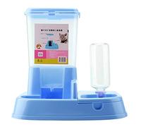 Automatic Pet Feeder with Detachable Food Dispenser and Water Bottle, 2 - in - 1 Pets Feeding Machine for Cats Dogs Rabbits, Large Capacity Eco - Friendly Plastic (Blue)