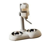Automatic Pet Feeder with Water Bowl, Removable Stainless Steel Bottle, Leak, Cats, And, brown