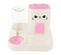 Automatic Pet Feeder with Water Dispenser for Cats Dogs Rabbits, PP Material Split Design for on The Go Household- Pink