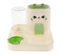 Automatic Pet Feeder with Water Dispenser for Cats Dogs Rabbits, PP Material Split Design Portable Food and Water Bowl for On The Go Household- Green