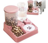Automatic Pet Feeding Kit - Water and Cat Food Dispenser, Compact Power Station | Rechargeable Base with Easy Clean Tanks for the Pet