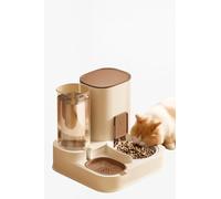 Automatic Pet Food and Water Dispenser Set, 2.3L Kibble and Water Capacity, Built-in Filter System, 10-Day Supply