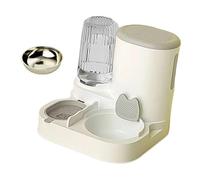 Automatic Pet Food Dispenser with Bowl, Water Dispenser, Built-in, Transparent Compartment, PP/PET, Suitable for Families with And Kitt, grey