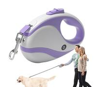 Automatic Pet, Retractable Traction Rope, Dog Walking Lead with USB Light, Ergonomic Control Harness with Comfortable Grip, Outdoor Training Accessory Heavy Duty Design, Night Walking