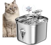Automatic Pet Water Dispenser Square All Stainless Steel Circulation Filtration Intelligent Sensing Water Dispenser for Cats