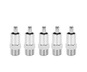 Automatic Pig Drinker Removable Round Livestock Farming Accessory 5Pcs Durable Chrome Plated Copper Pig Waterer for Pig Cattle Farming G1/2in Water Pipe 60mm Length