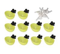 Automatic Pigeon Waterer Large Capacity Poultry Drinking Bowl Pet Bird Parrots for Chickens Geese Ducks Turkeys Birds Hanging PP Material 10 Pack Y Tee (6 mm)