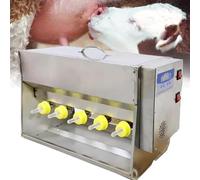 Automatic Piglet Feeder with 10 Nipples, Stainless Steel Nursing Station for Piglets and Lambs, Milking System for Multiple Piglets