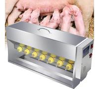 Automatic Piglet Feeder with 10 Nipples, Stainless Steel Nursing Station for Piglets and Lambs, Milking System for Multiple Piglets