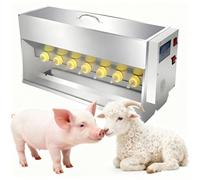 Automatic Piglet Feeding Bottle, Constant Temperature Feeding Station with Silicone Nipples, Ideal for Farms and Pastures, 10 Nipple Capacity