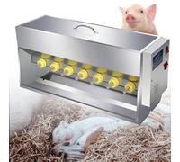 Automatic Piglet Feeding Station with Stainless Steel Cover, Efficient Milk Feeder for Livestock, Includes Milk Bottle with Stirring Valve for Easy Nursing