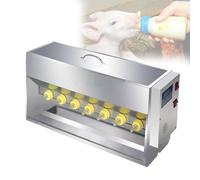 Automatic Piglet Lactation Feeder, Stainless Steel Nursing Machine with Sound Source, Constant Temperature Feeding Device for 14 Piglets