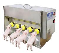 Automatic Piglet Lactation Feeder, Stainless Steel with Nipples and Sound Source Hole, Constant Temperature Milk Machine for Lambs and Piglets