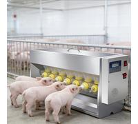 Automatic Piglet Milk Feeder, 10 Nipples, Constant Temp with Sow Sound, Dry Burn Protection, Easy Clean for 15-20L
